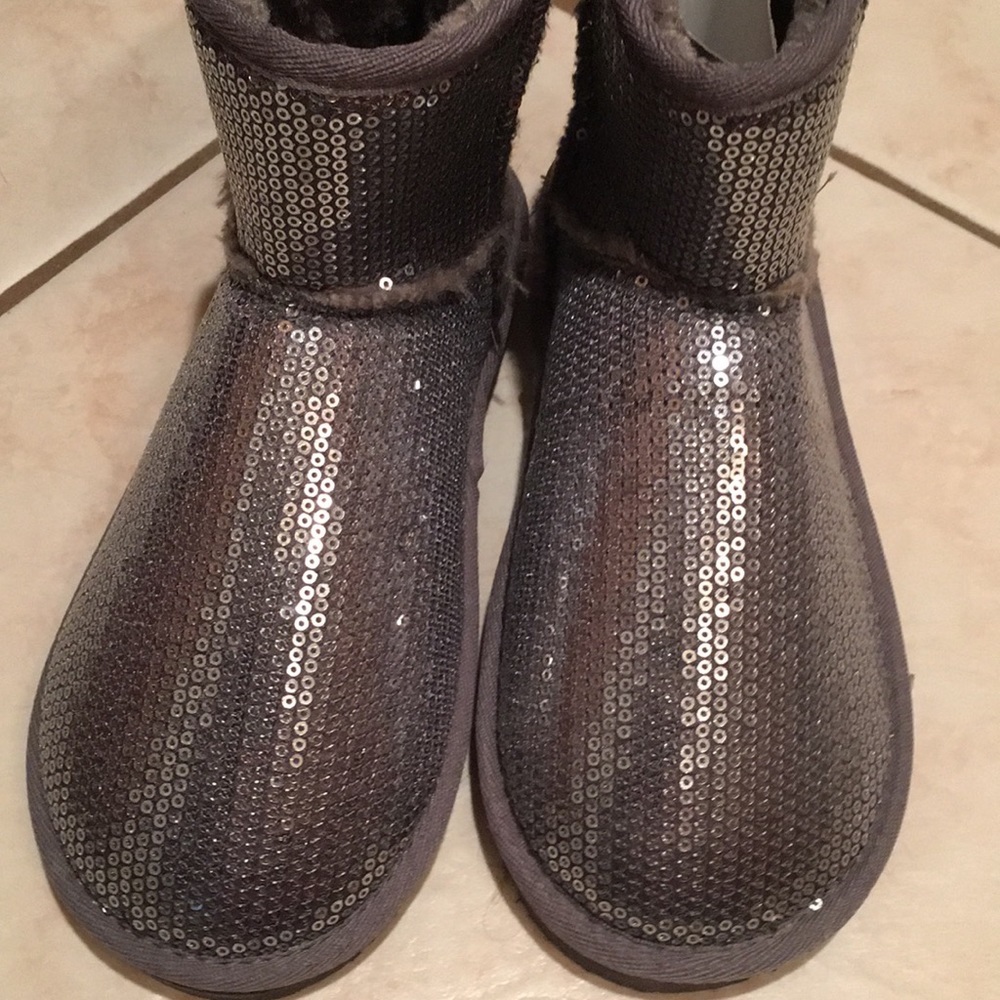 New relativity sequin boots booties 6.5 pewter - Picture 5 of 9